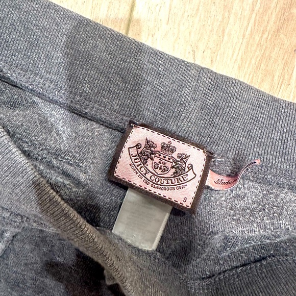 Velour Juicy sweats in gray with/pink writing - Picture 4 of 5